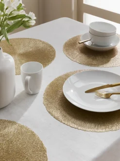 Manteles individuales redondos Linda, 6 uds.