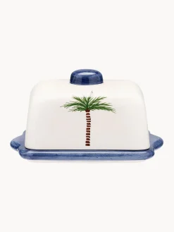 Mantequera pintada a mano Palm Tree