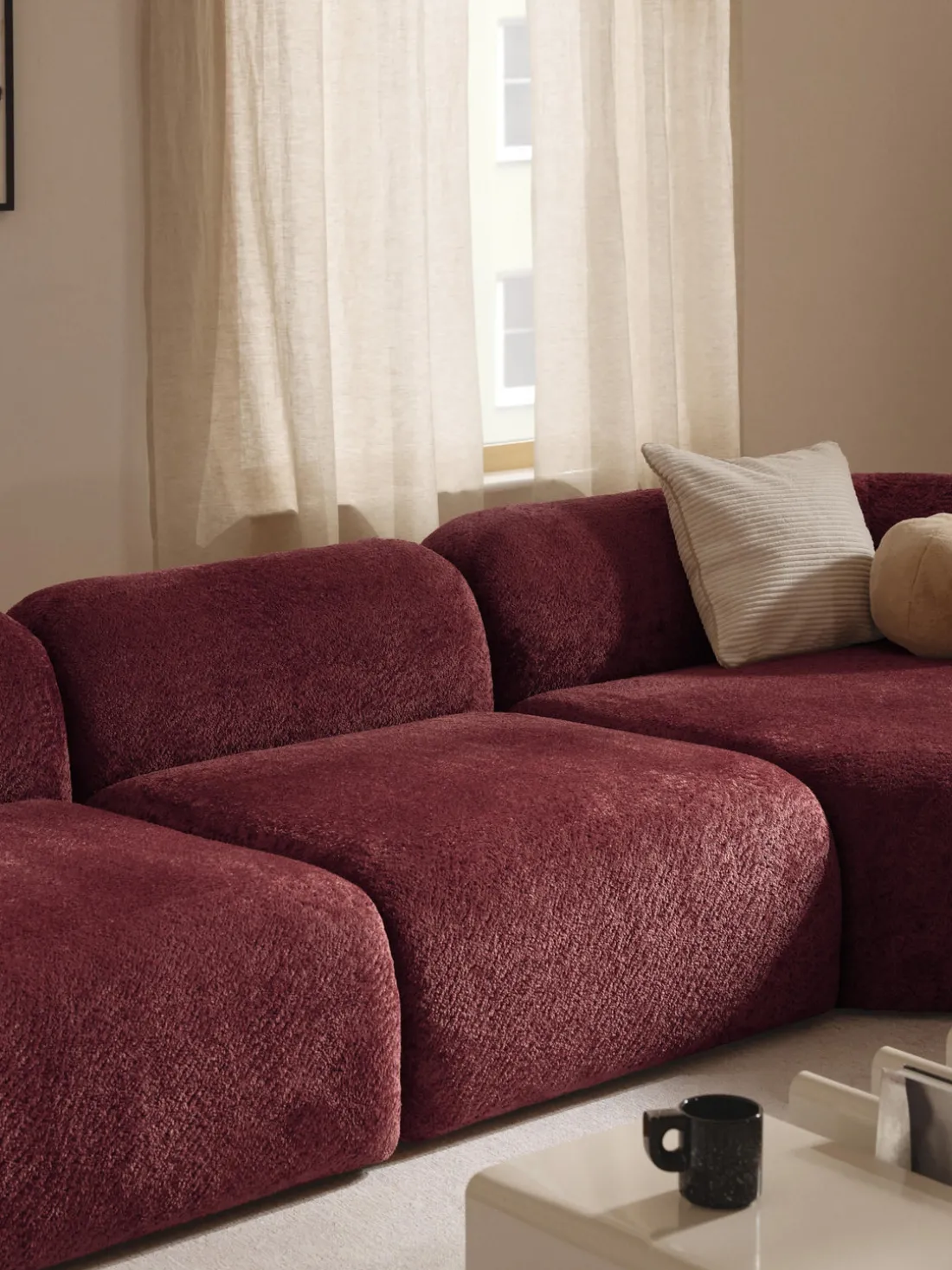 Módulo central de borreguillo bouclé Wolke