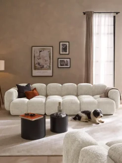 Módulo central de borreguillo bouclé Tayla