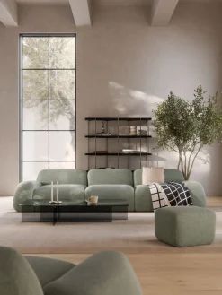 Módulo central en tejido bouclé Wolke