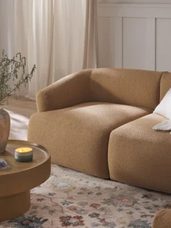 Módulo de esquina en tejido bouclé Sofia