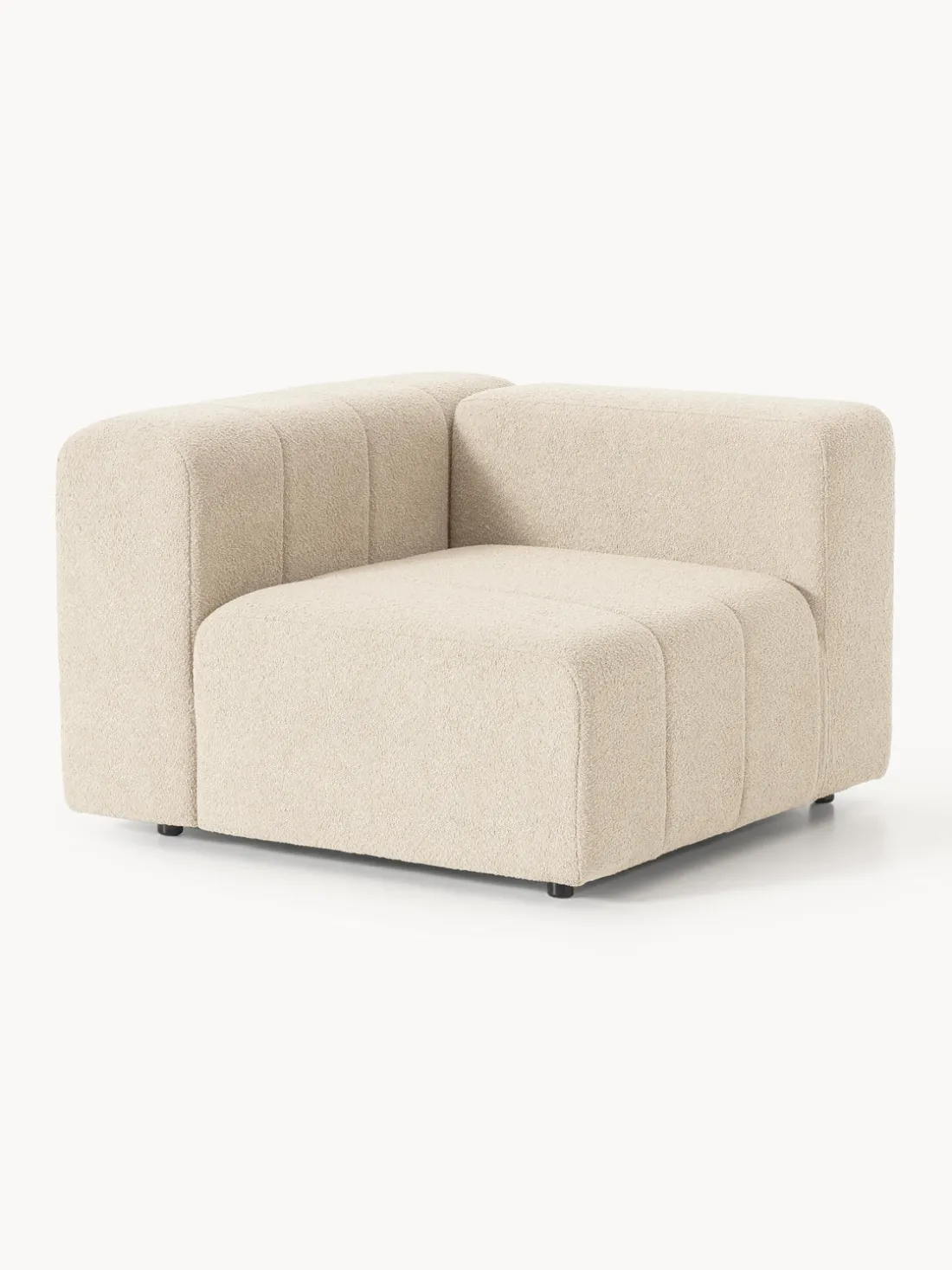 Módulo de esquina en tejido bouclé Lena