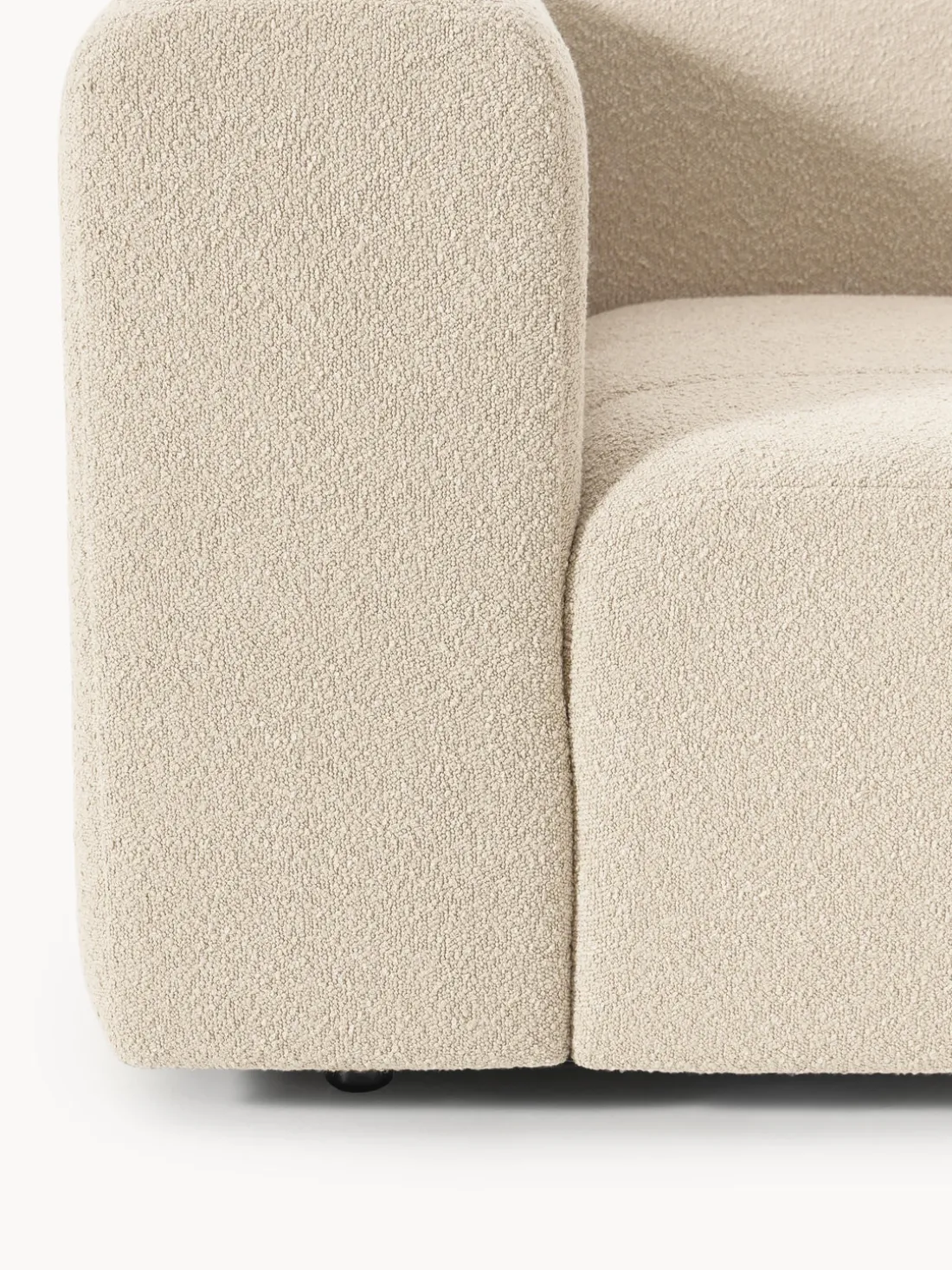 Módulo de esquina en tejido bouclé Lena