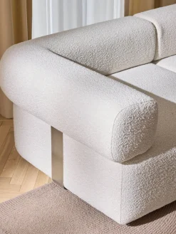 Módulo de esquina en tejido bouclé Anton