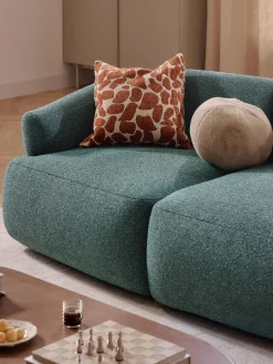 Módulo de esquina en tejido bouclé Sofia