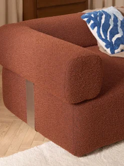 Módulo de esquina en tejido bouclé Anton