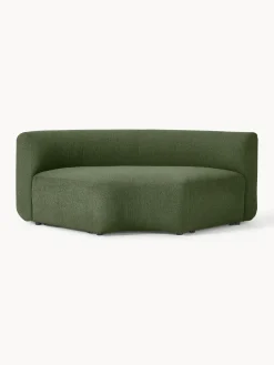 Módulo de esquina redondo en tejido bouclé Sofia