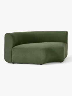 Módulo de esquina redondo en tejido bouclé Sofia