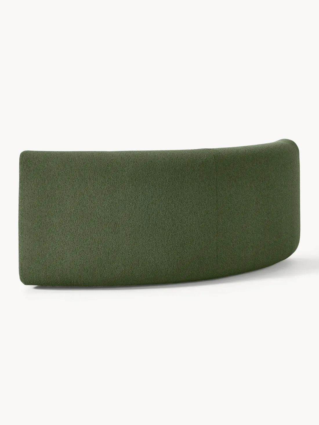 Módulo de esquina redondo en tejido bouclé Sofia