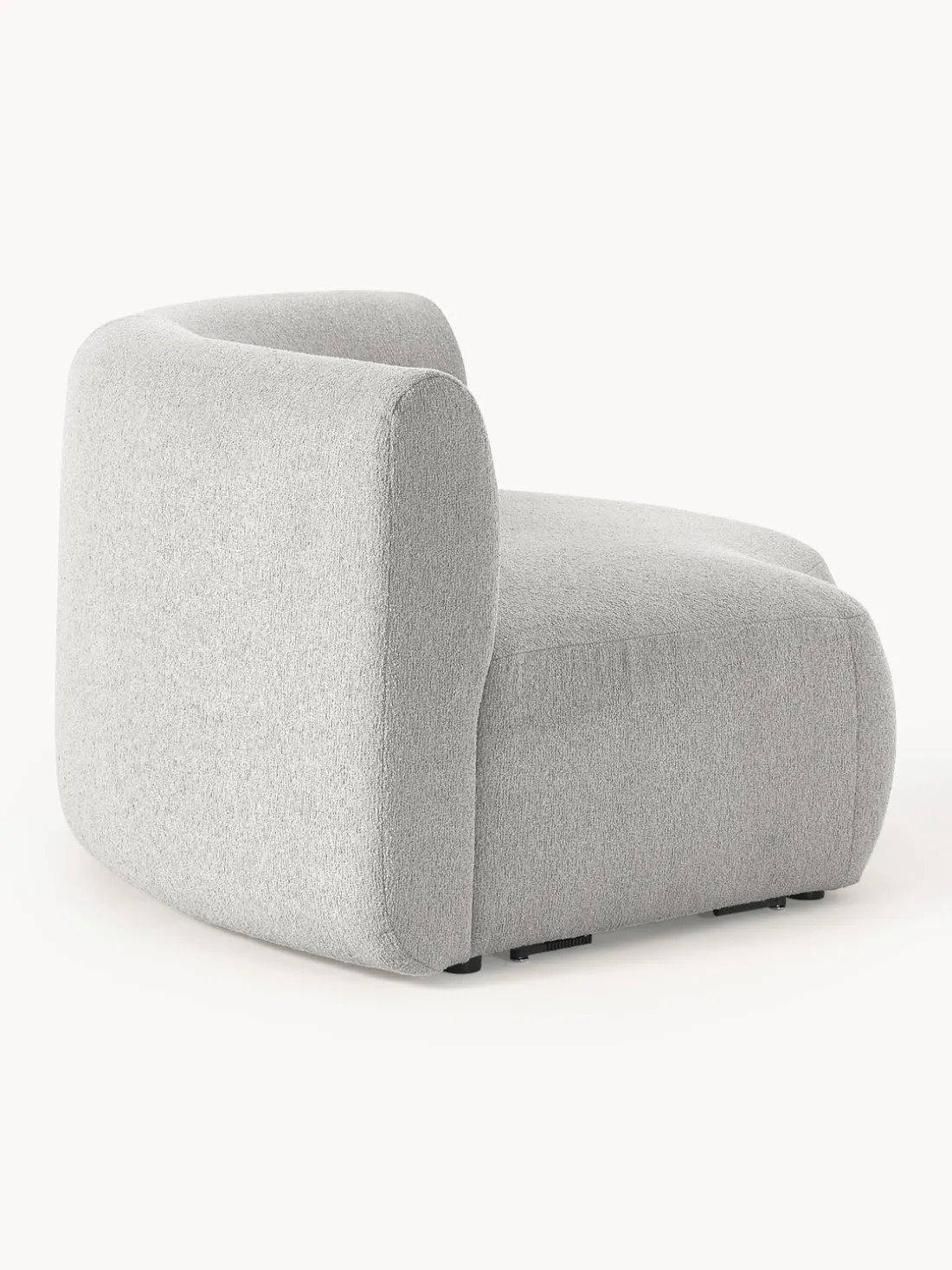 Módulo de esquina redondo en tejido bouclé Sofia