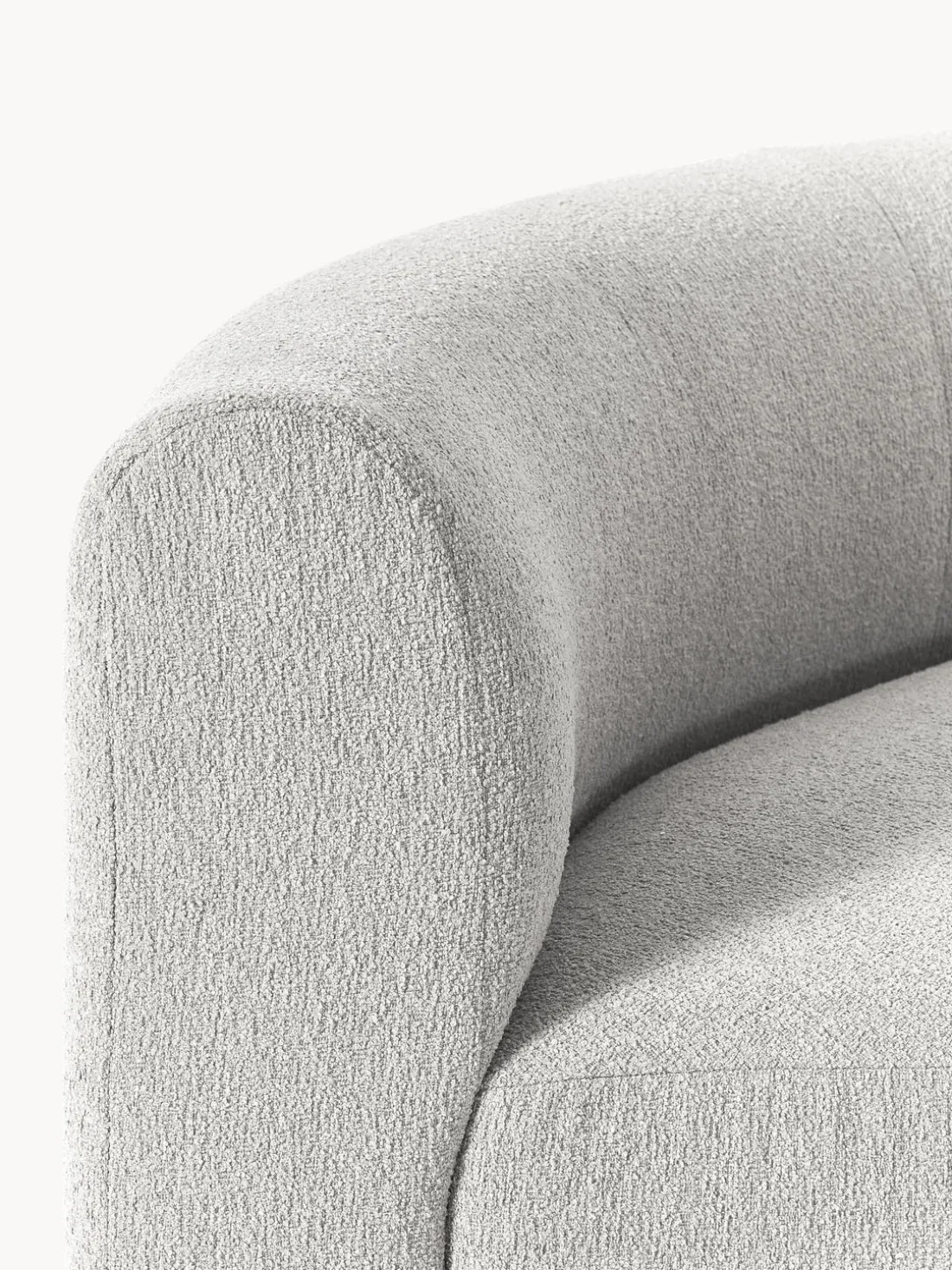 Módulo de esquina redondo en tejido bouclé Sofia