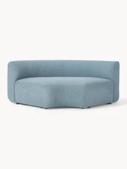 Módulo de esquina redondo en tejido bouclé Sofia