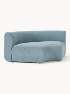 Módulo de esquina redondo en tejido bouclé Sofia