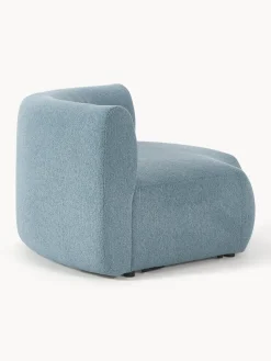 Módulo de esquina redondo en tejido bouclé Sofia