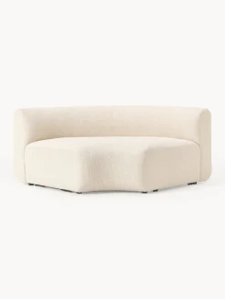 Módulo de esquina redondo en tejido bouclé Sofia