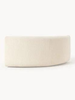 Módulo de esquina redondo en tejido bouclé Sofia