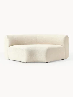 Módulo de esquina redondo en tejido bouclé Sofia