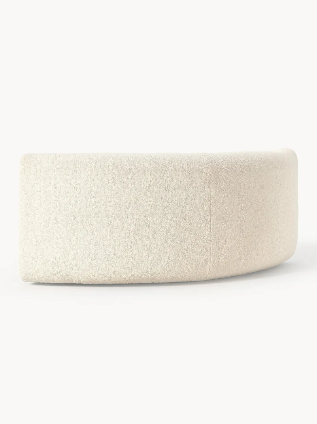 Módulo de esquina redondo en tejido bouclé Sofia