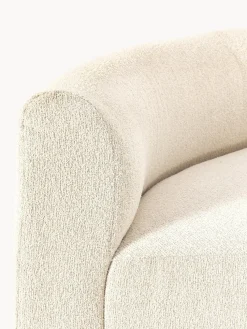 Módulo de esquina redondo en tejido bouclé Sofia