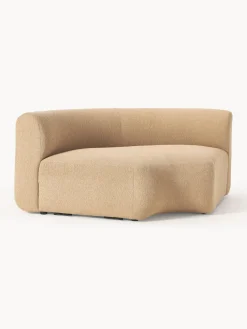 Módulo de esquina redondo en tejido bouclé Sofia