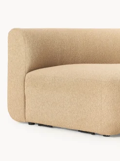 Módulo de esquina redondo en tejido bouclé Sofia