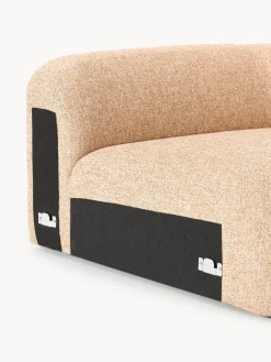 Módulo de esquina redondo en tejido bouclé Wolke