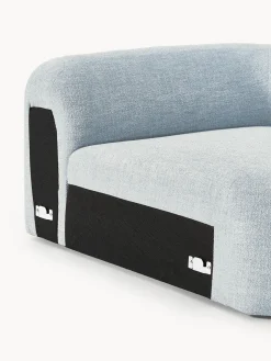 Módulo de esquina redondo en tejido bouclé Wolke