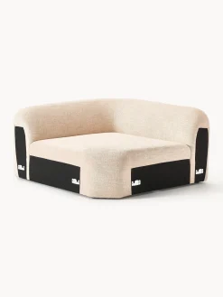 Módulo de esquina redondo en tejido bouclé Wolke