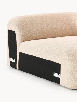 Módulo de esquina redondo en tejido bouclé Wolke