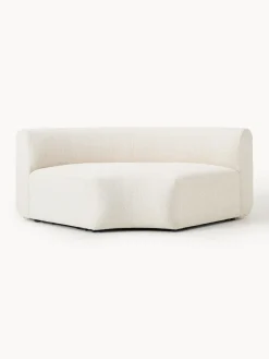 Módulo de esquina redondo en tejido bouclé Sofia