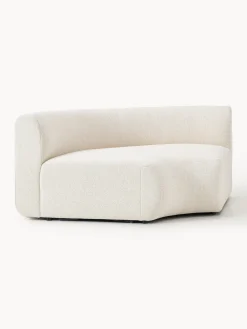 Módulo de esquina redondo en tejido bouclé Sofia