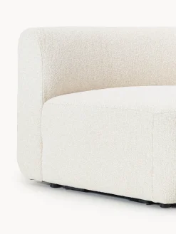 Módulo de esquina redondo en tejido bouclé Sofia