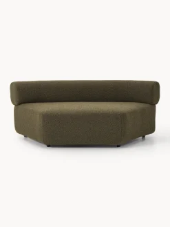 Módulo de esquina redondo en tejido bouclé Anton