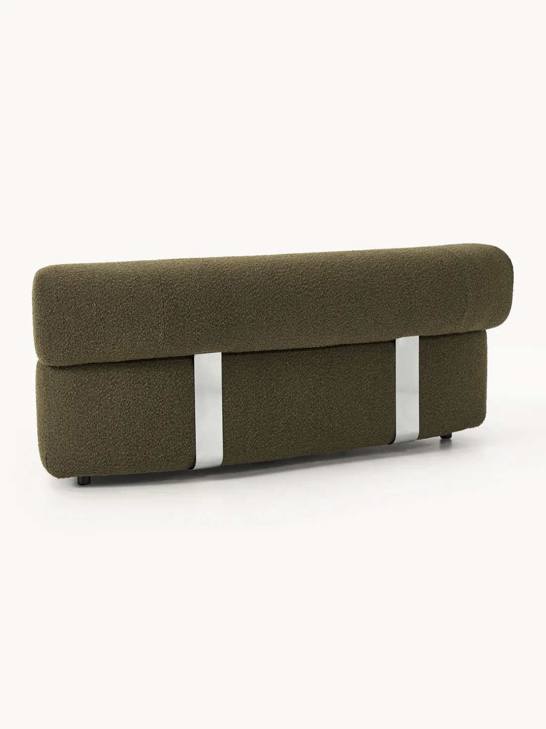 Módulo de esquina redondo en tejido bouclé Anton