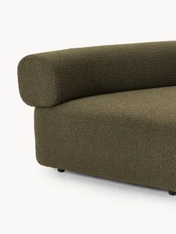 Módulo de esquina redondo en tejido bouclé Anton