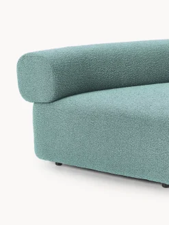 Módulo de esquina redondo en tejido bouclé Anton