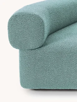 Módulo de esquina redondo en tejido bouclé Anton