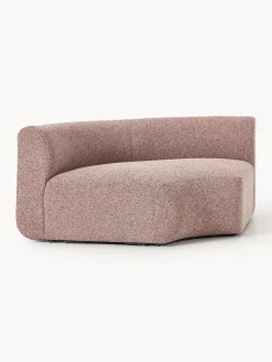 Módulo de esquina redondo en tejido bouclé Sofia