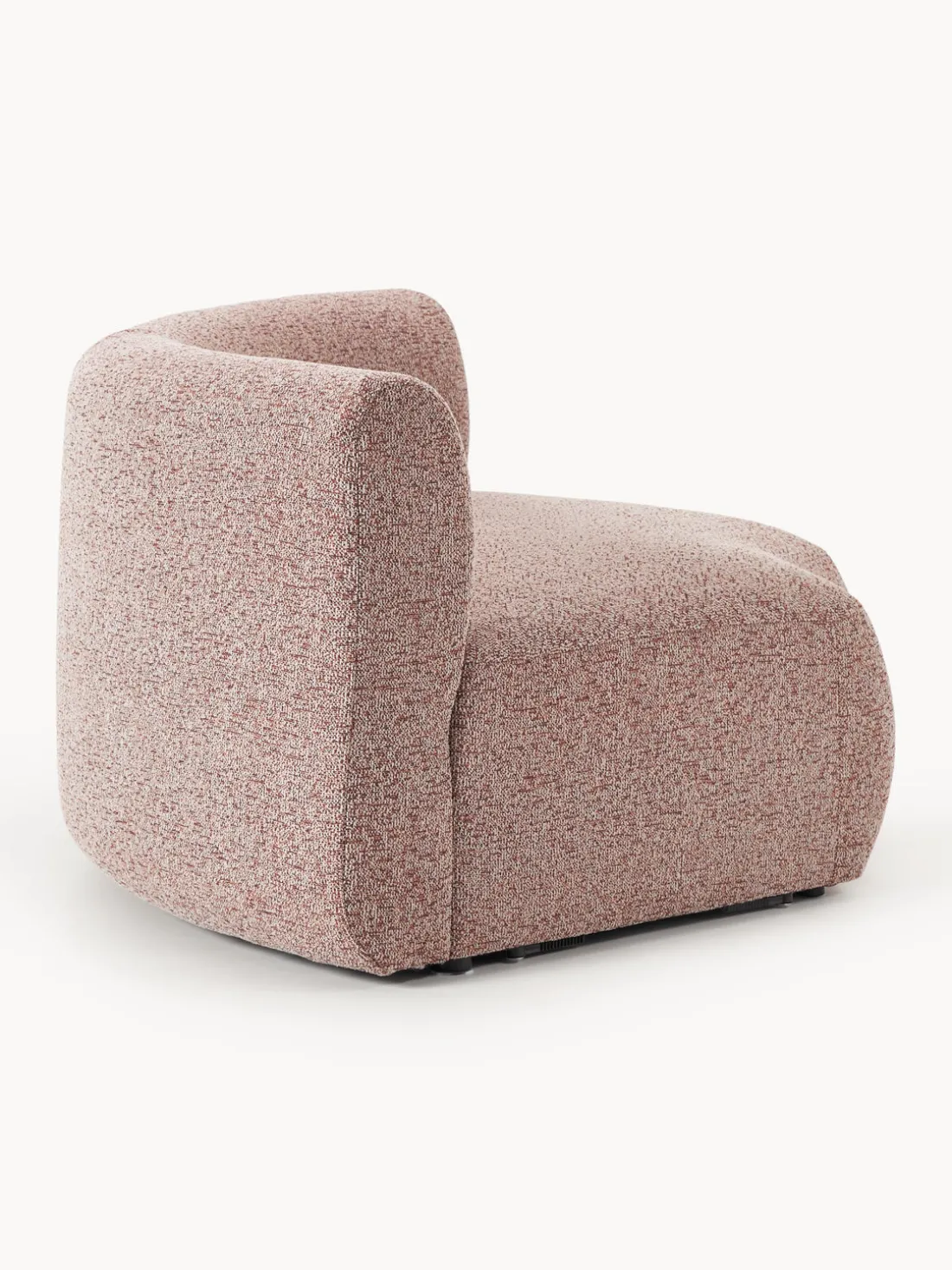 Módulo de esquina redondo en tejido bouclé Sofia