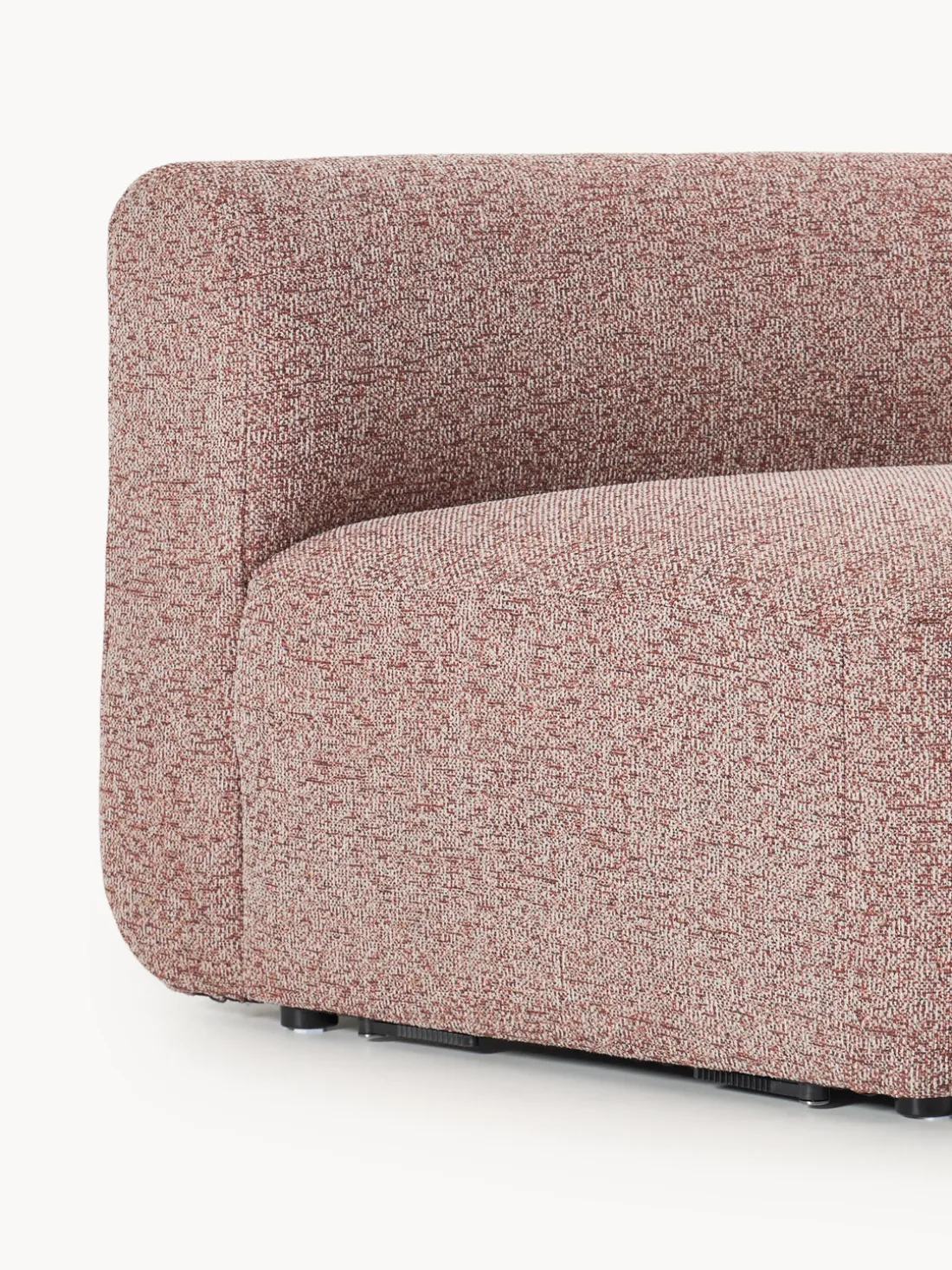 Módulo de esquina redondo en tejido bouclé Sofia