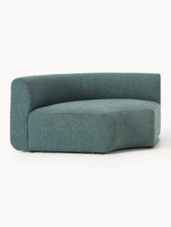 Módulo de esquina redondo en tejido bouclé Sofia