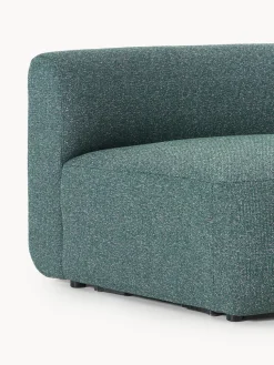 Módulo de esquina redondo en tejido bouclé Sofia