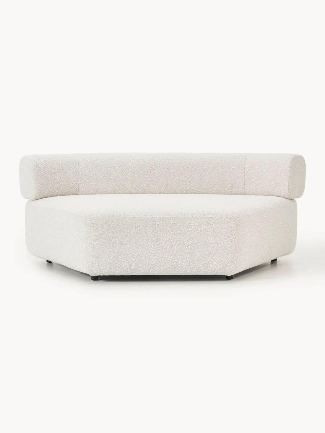 Módulo de esquina redondo en tejido bouclé Anton