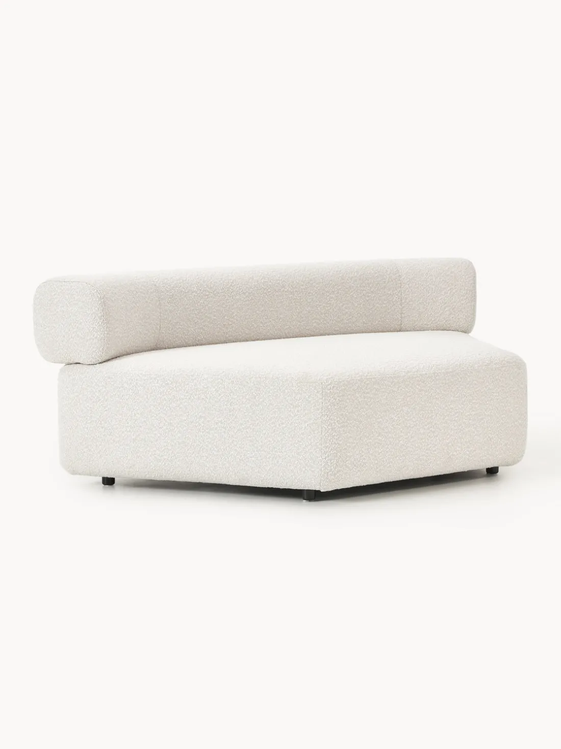 Módulo de esquina redondo en tejido bouclé Anton