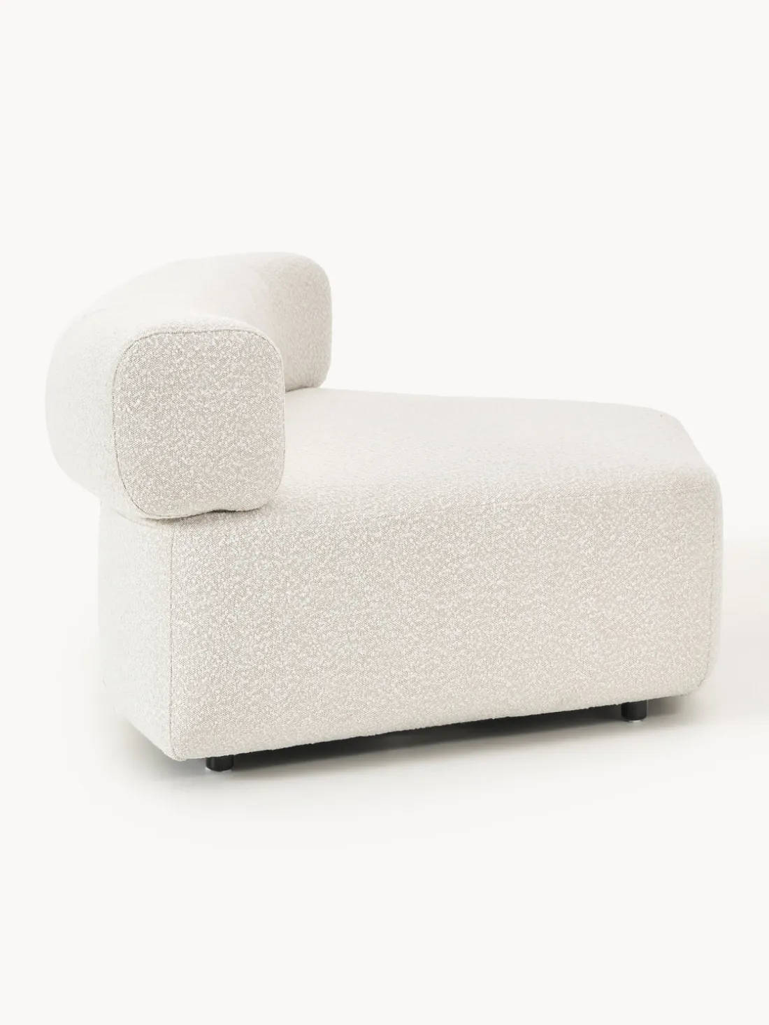 Módulo de esquina redondo en tejido bouclé Anton