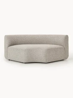 Módulo de esquina redondo en tejido bouclé Sofia