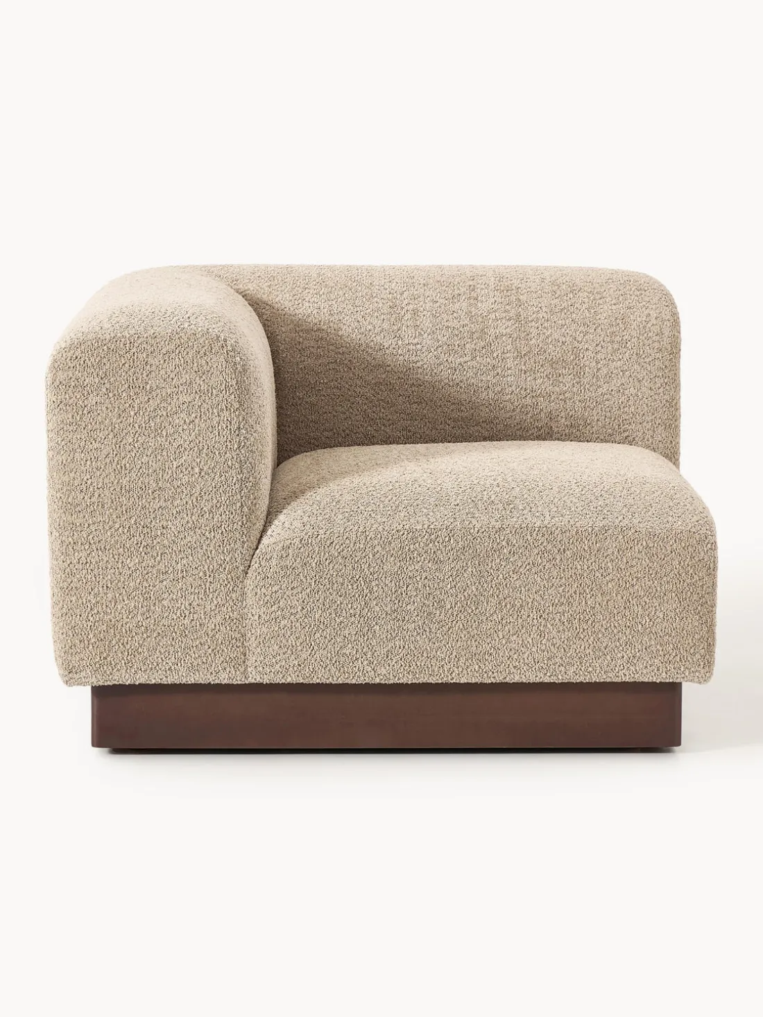 Módulo de esquina sofá de borreguillo bouclé Natalie