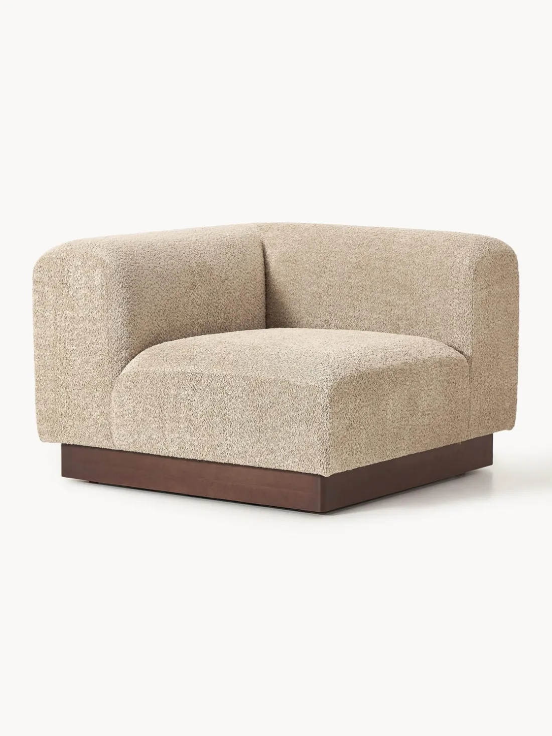 Módulo de esquina sofá de borreguillo bouclé Natalie