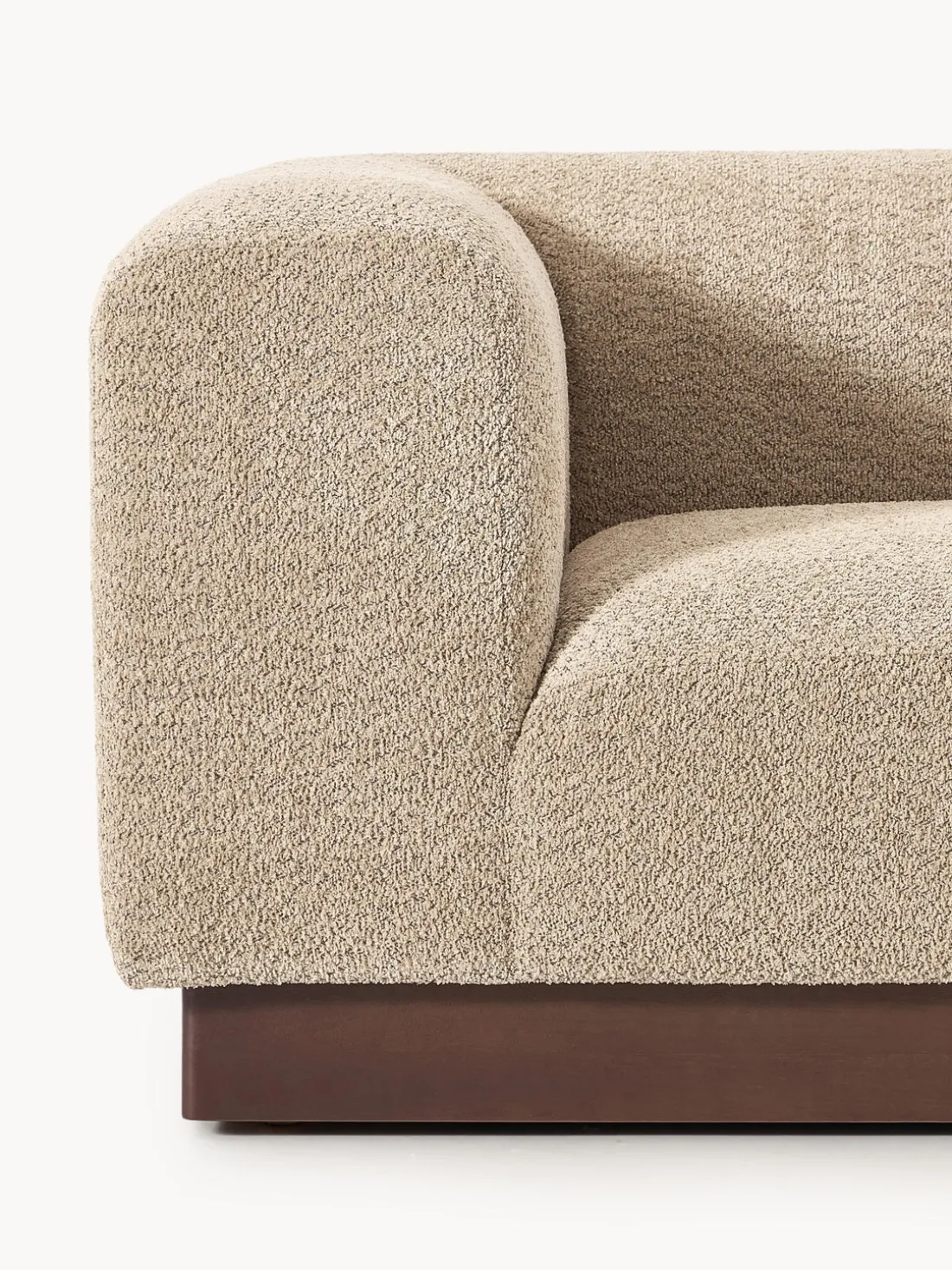 Módulo de esquina sofá de borreguillo bouclé Natalie